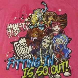 Monster High Shirt. Kid's Size 10/12. Pink Shirt.